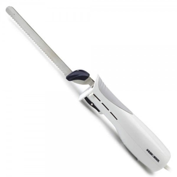 BLACK+DECKER 9-Inch Electric Carving Knife, White