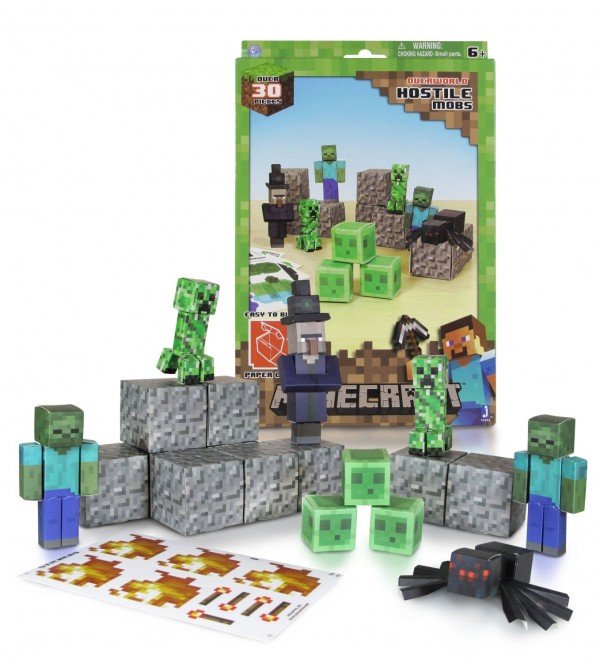 Minecraft Papercraft Hostile Mobs Set, Over 30 Piece