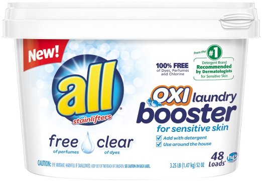 All Free Clear Oxi Laundry Booster for Sensitive Skin, 52 Ounce