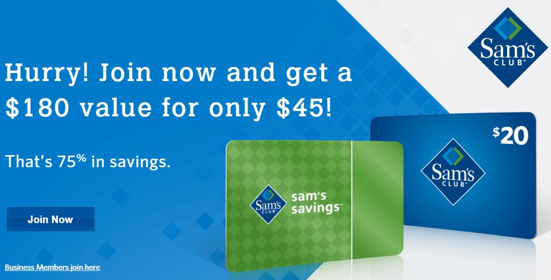20 Sam's Club Gift Card+ Coupons Join Today for only 45! a