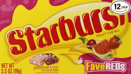 Starburst Fave Reds Valentine's Day Candy, 3.5 Ounce Box