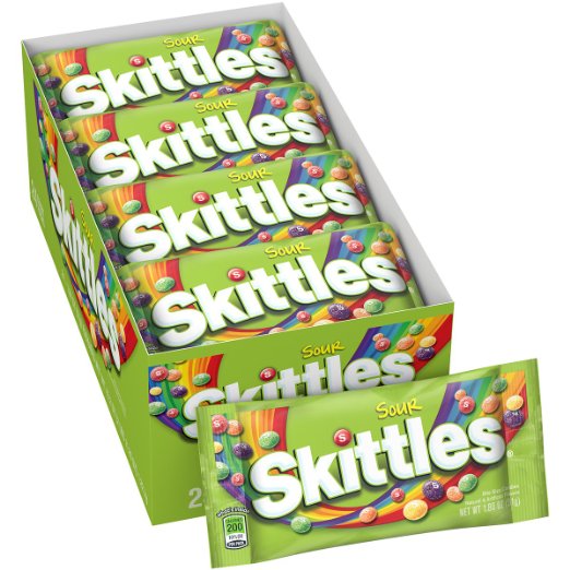 Skittles Sour Candy 24 single packs