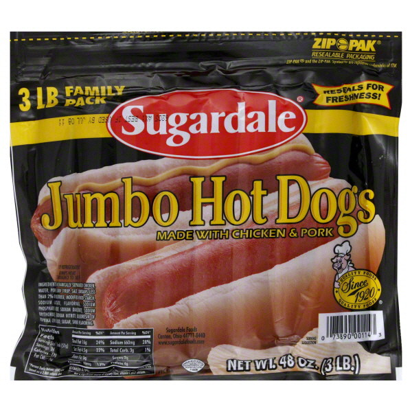 sugardale hot dogs