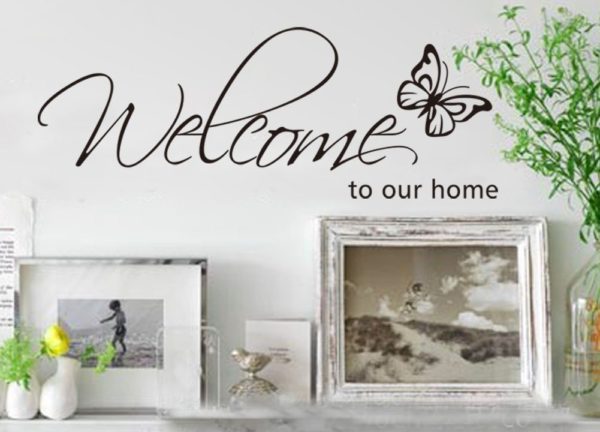 welcome to our home wall decal