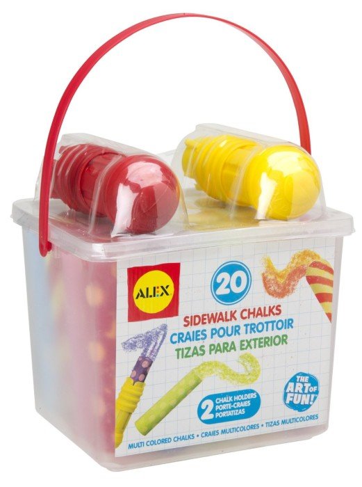 ALEX Toys Artist Studio 20 Sidewalk Chalks with Holder