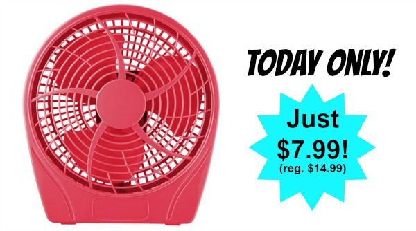 Insignia 9 inch Table Fan - Red