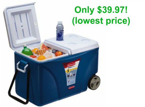 Rubbermaid Extreme 5-Day Wheeled Ice Chest Cooler, 75-Quart, Blue