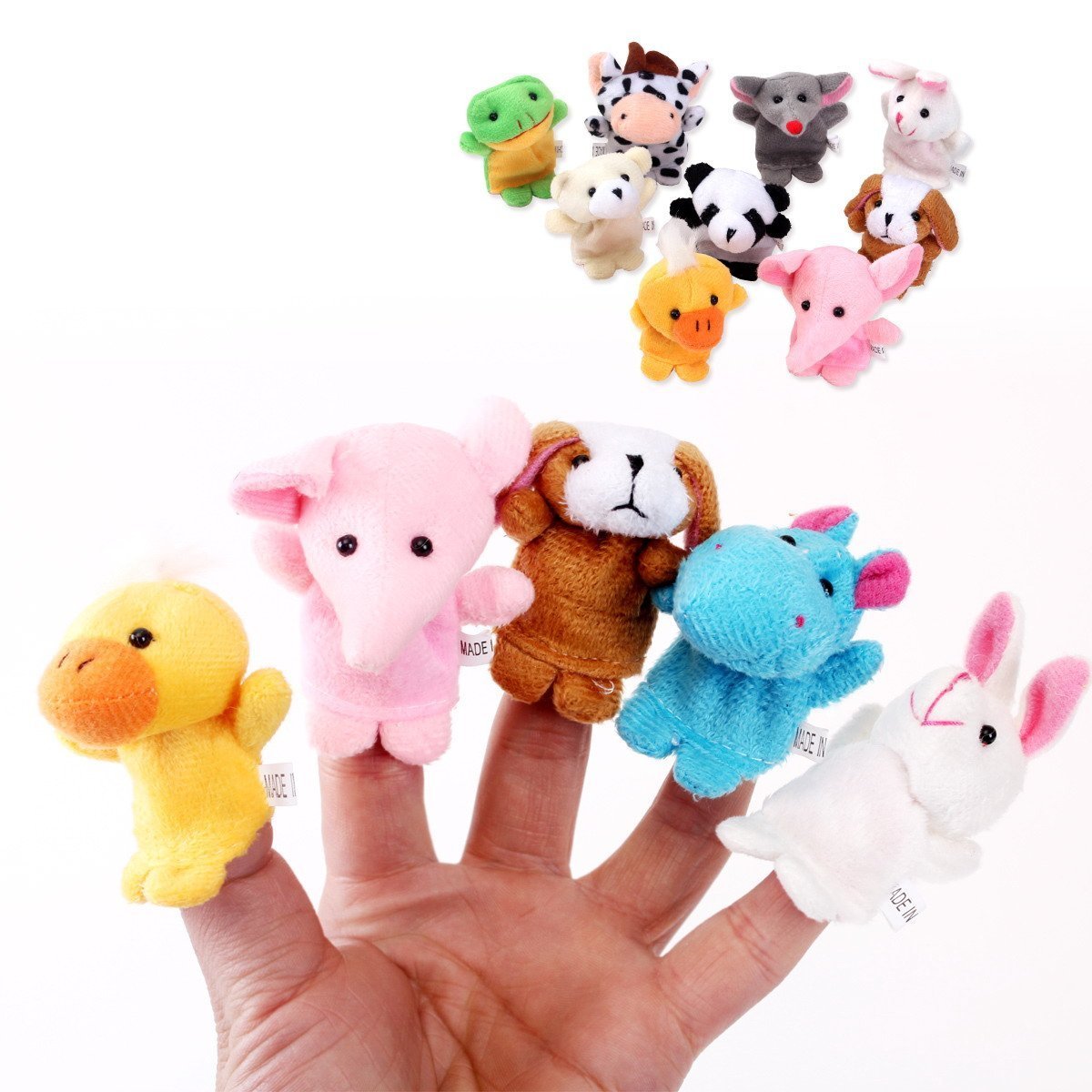 10-piece Velvet Animal Finger Puppets Set Only $3.99 + FREE Shipping ...