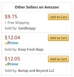 Set of 4 Burlap Potato Sacks as low as $9.75 + FREE Shipping! - Become ...