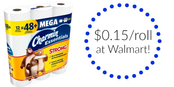 Walmart: Charmin Essentials Strong Toilet Paper, 12 mega rolls Only $0. ...