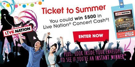 B3G1 FREE Concert Tickets + Enter to Win Concert Cash from ValPak ...