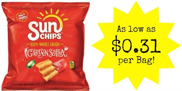 Pack Of 104 Sunchips Garden Salsa Multigrain Snacks As Low As