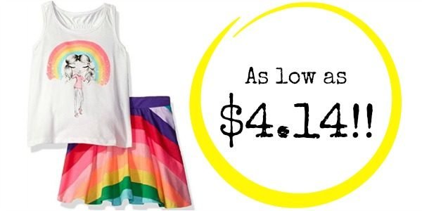 The Children's Place Rainbow Tank Top and Skirt Set