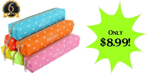 Pack of 6 Pencil Bags