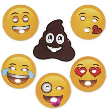 Pack of 12 Emoji Foam Masks
