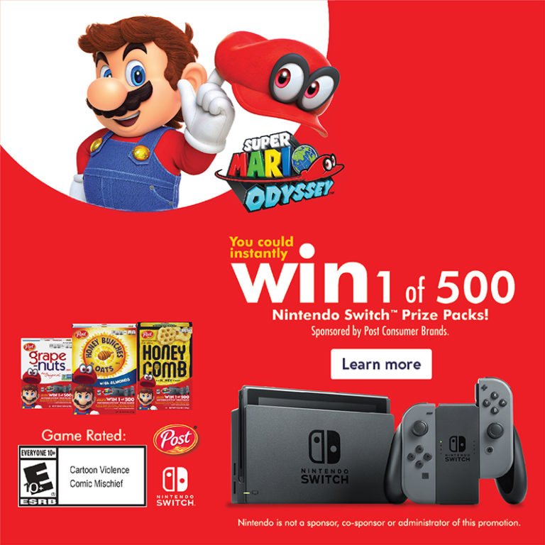 Enter to Win 1 of 500 Nintendo Switch Prize Packs! a Coupon Queen