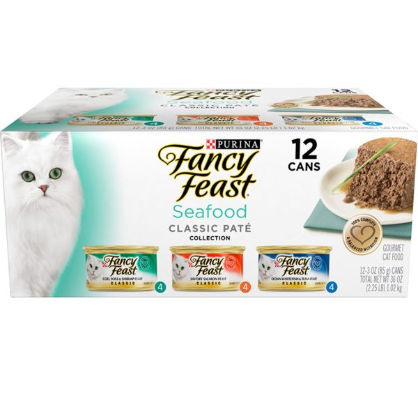Purina Fancy Feast Classic Seafood Feast Collection Cat Food 24 Cans as ...