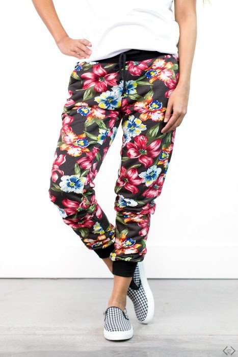 floral joggers