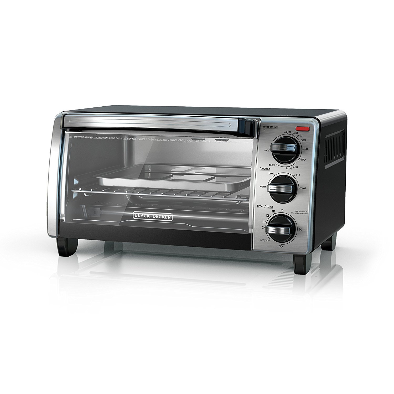 BLACK+DECKER 4Slice Toaster Oven with Natural Convection Only 20.38