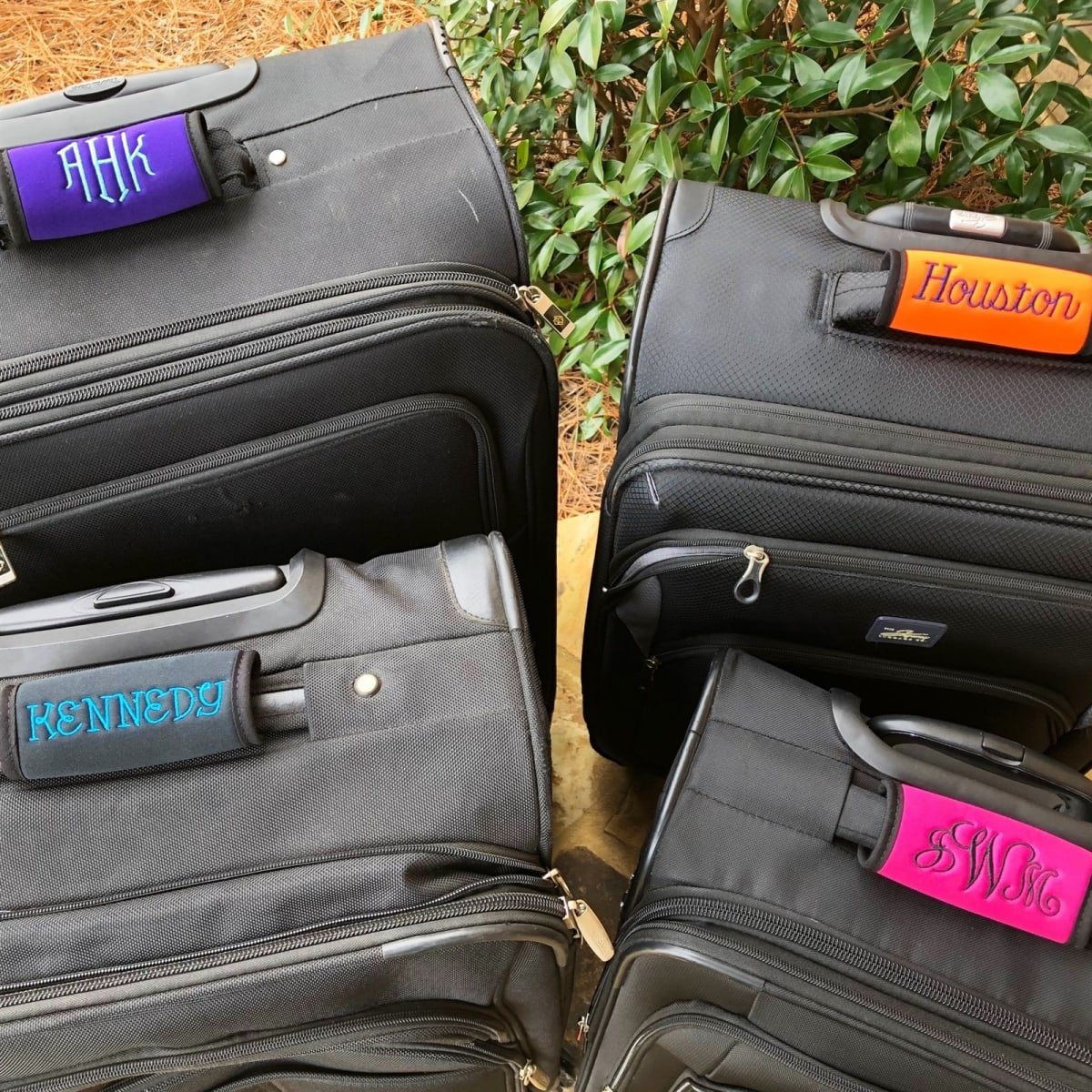 personalized luggage handle wraps