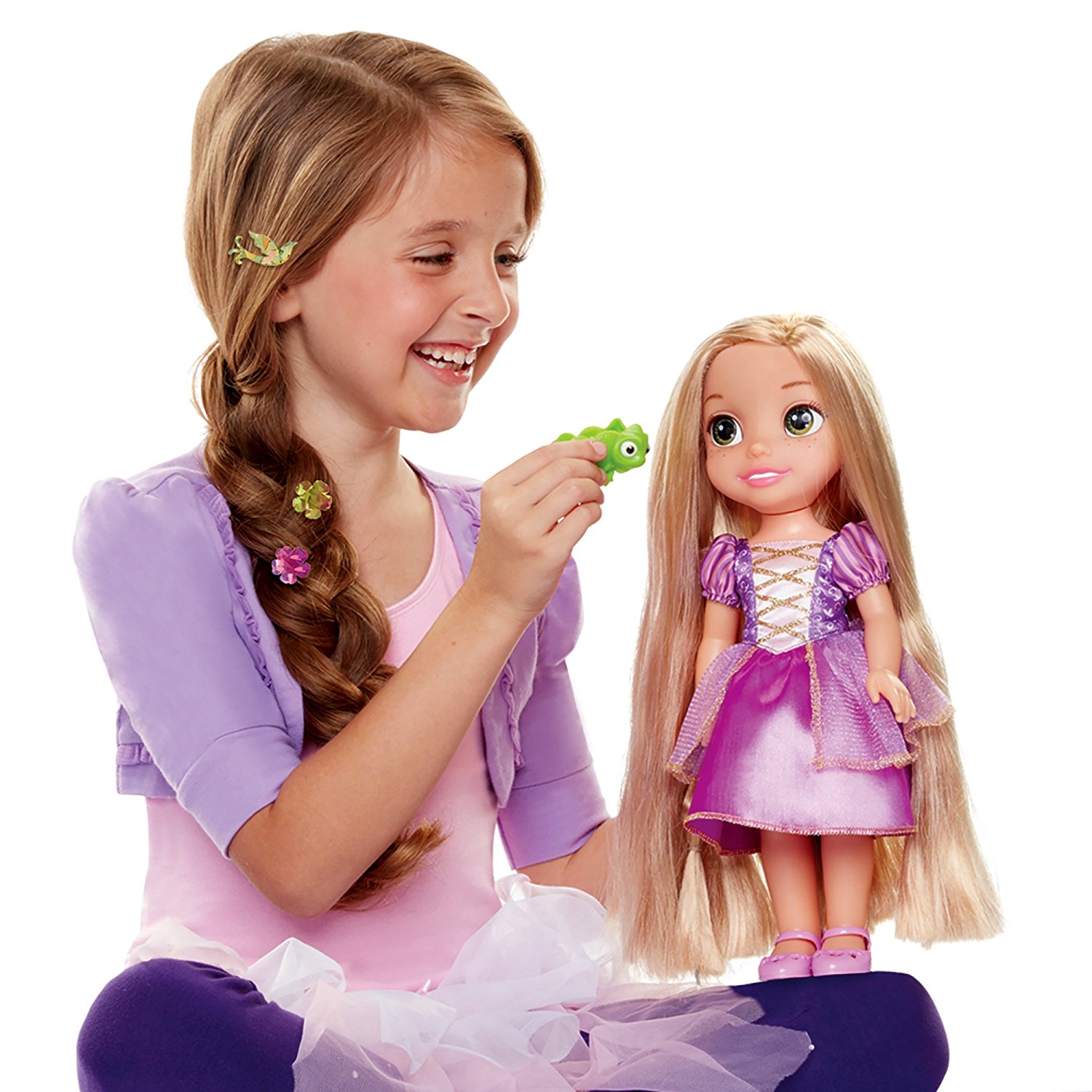 disney tangled glow & style rapunzel toddler doll