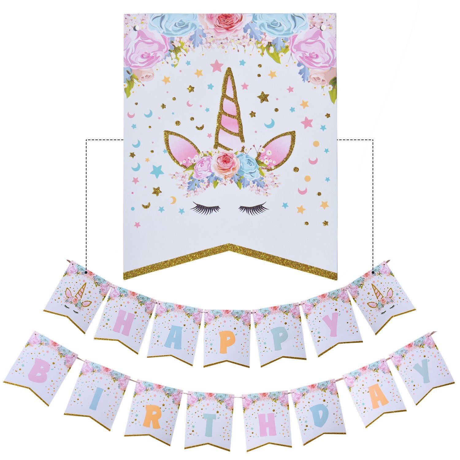 Unicorn Theme Happy Birthday Bunting Only $5.97! - Become a Coupon Queen