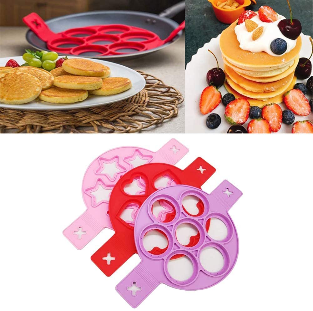Set of 3 Fun Shaped Silicone Pancake Molds Only 9.99! a