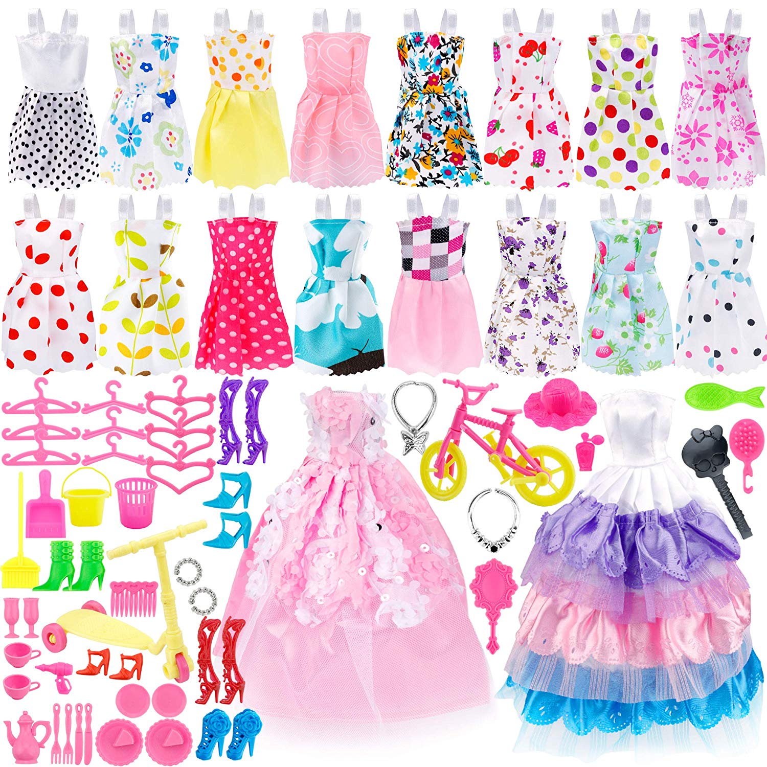 Pack of 73 Barbie Clothes and Accessories Only $11.99! Best Price ...