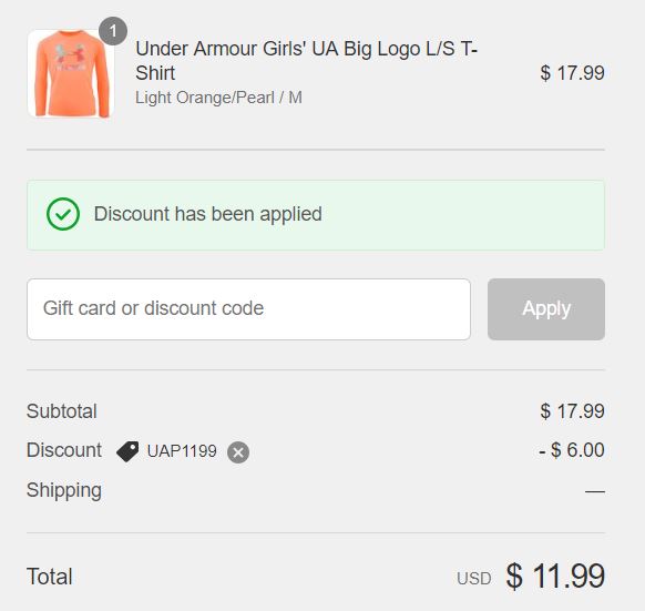 Under Armour Girls' UA Big Logo Long Sleeve T-Shirt Only $11.99 Shipped ...