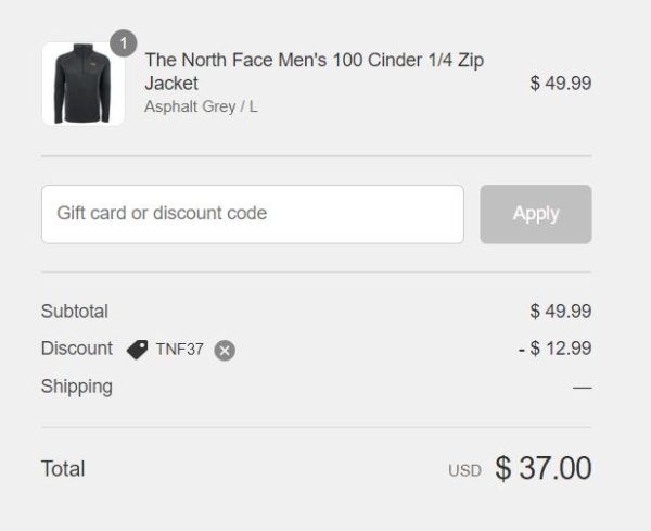 north face codes 2018
