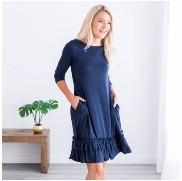 Reese Ruffle Bottom Dress Only $18.99 Shipped!! (was $39.99) - Become a ...