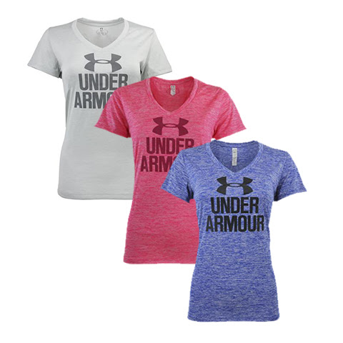 Under Armour Women's UA Tech V-Neck Twist Logo T-Shirt was $27.99, NOW ...