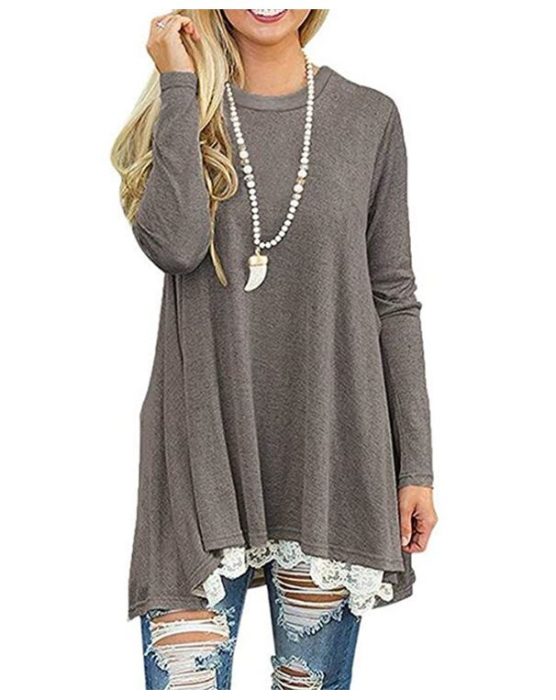 Women's Lace Long Sleeve Top Only $11.39! - Become a Coupon Queen