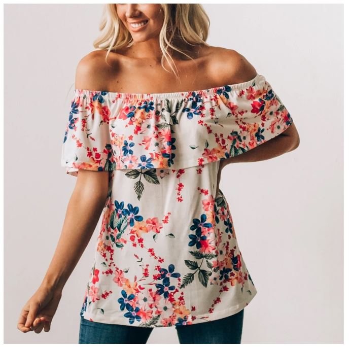 Off Shoulder Floral Top was $42.99, NOW $16.99! - Become a Coupon Queen