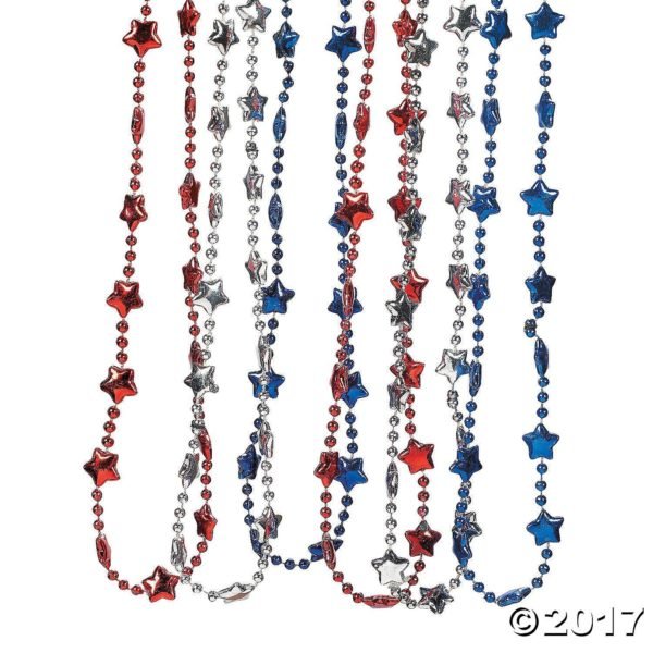 Patriotic Star Bead Necklaces