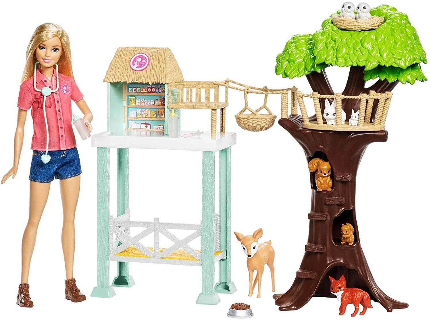 barbie animal rescuer doll & playset