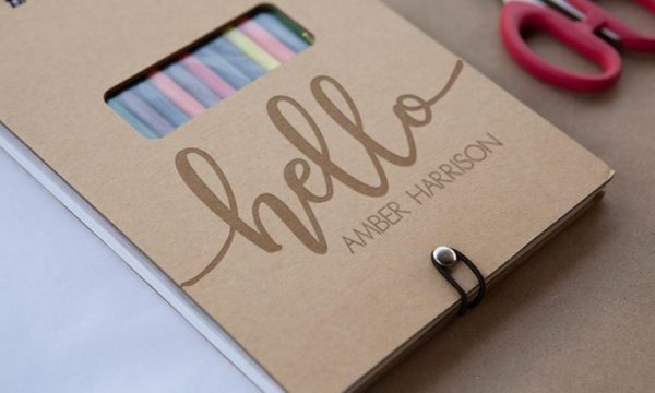 Personalized Sketch Pad with Colored Pencils Only $4! Gift Idea