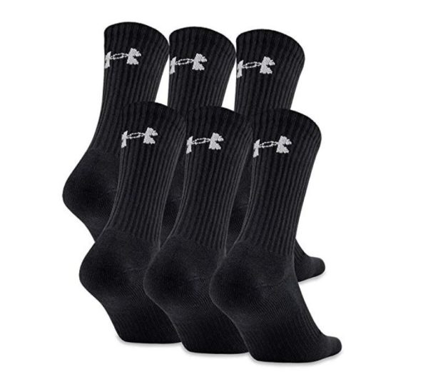 Under Armour Men's Charged Cotton 2.0 Crew Socks, 6-Pair Only $10.68 ...
