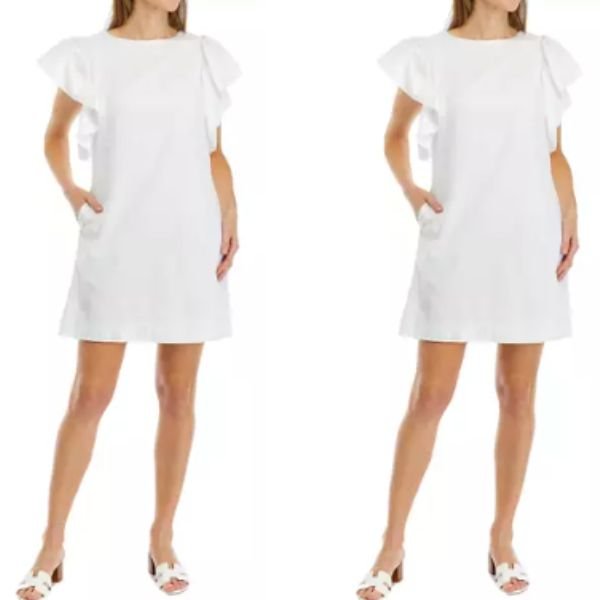 Flutter Sleeve Pocket Dress