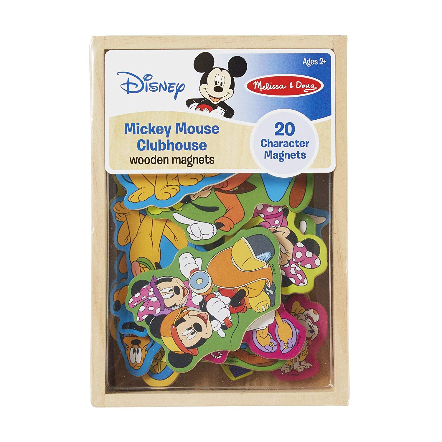 NIB DISNEY Melissa & Doug Mickey Mouse Wooden Kids Character Magnets Toy 20 Pc 