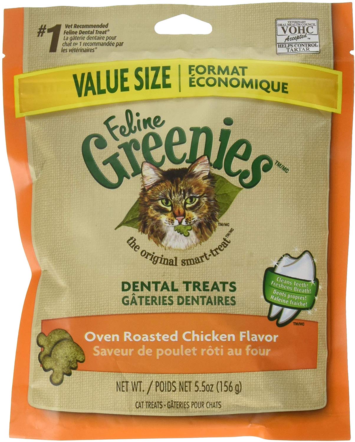 FELINE GREENIES Natural Dental Care Cat Treats Only 1.76! a