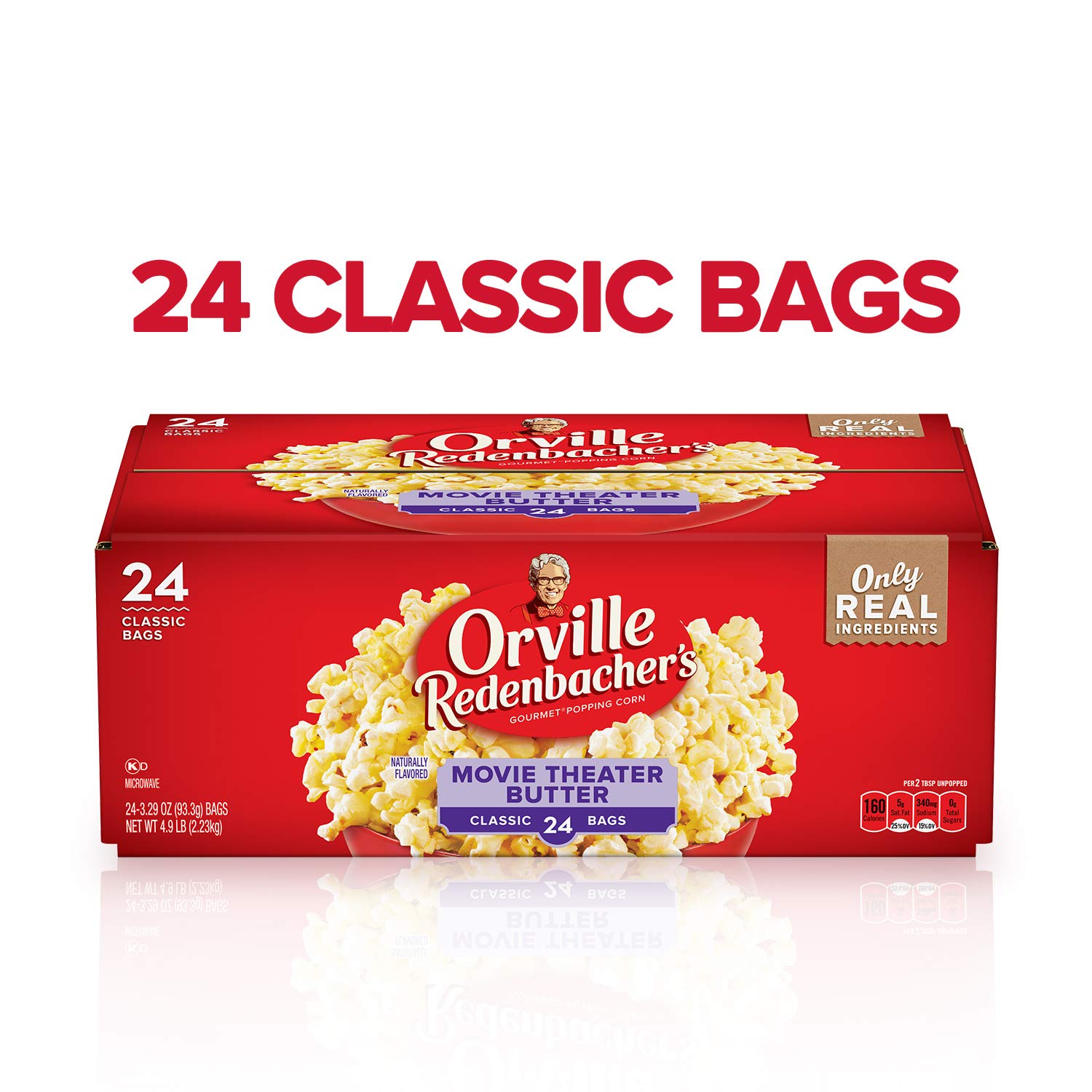 Orville Redenbacher's Movie Theater Butter Microwave Popcorn, 24-Count