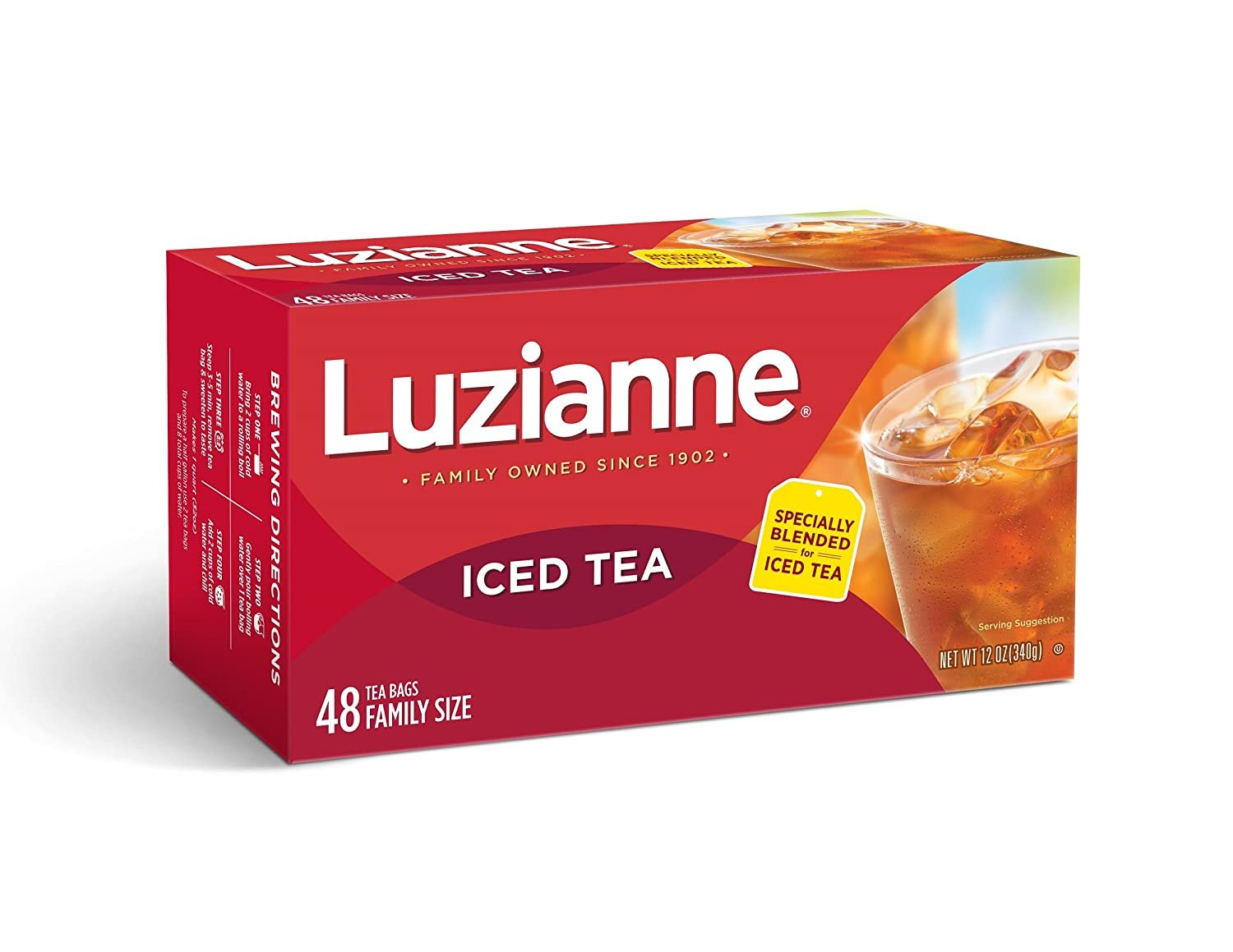 Luzianne Specially Blended Iced Tea Bags, Family Size, 48ct box (6 count) as low as 17.36