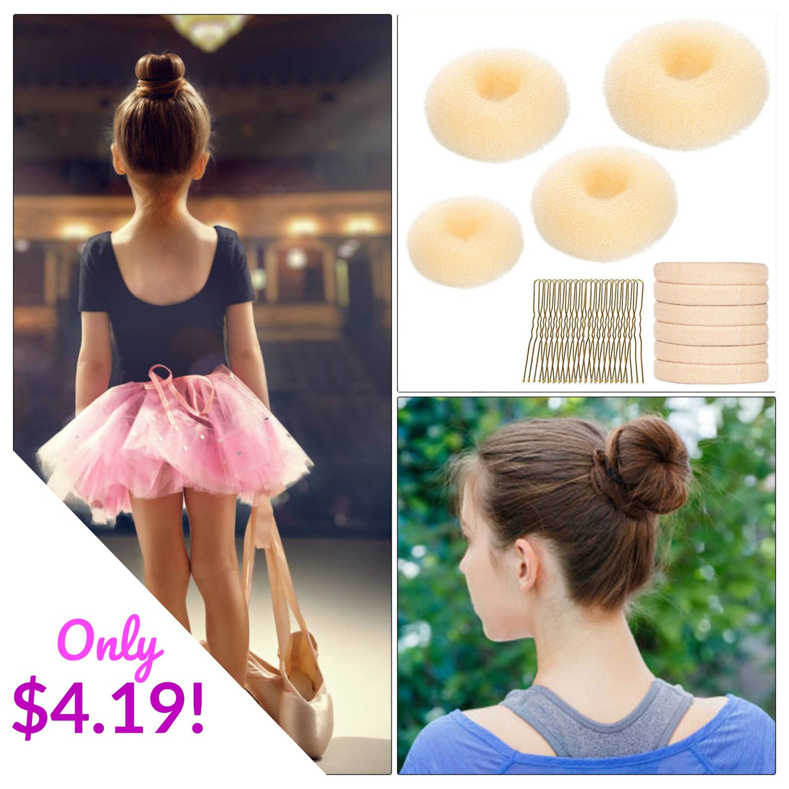 Hair Bun Maker Set Only 4.19! a Coupon Queen