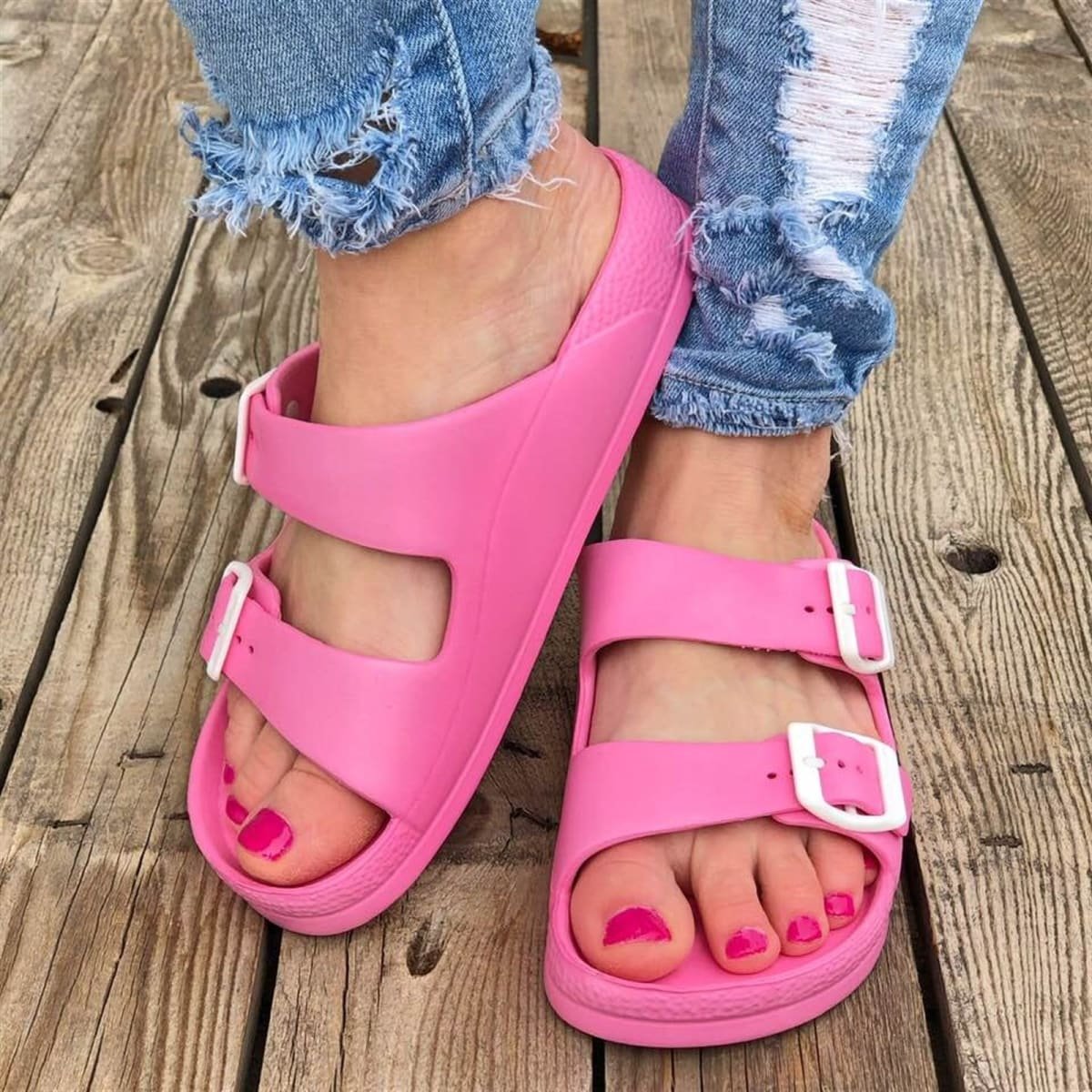 Lightweight Double Buckle Sandals Only $12.99! - Become a Coupon Queen