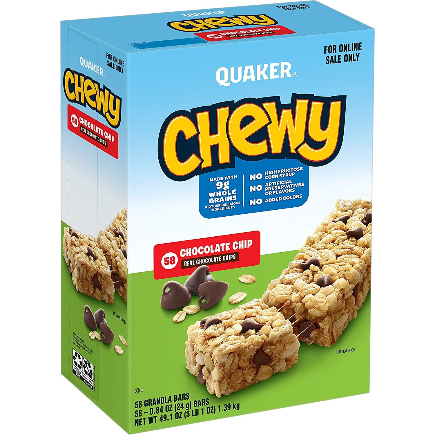 Quaker Chewy Chocolate Chip Granola Bars 58-Count as low as $6.70!