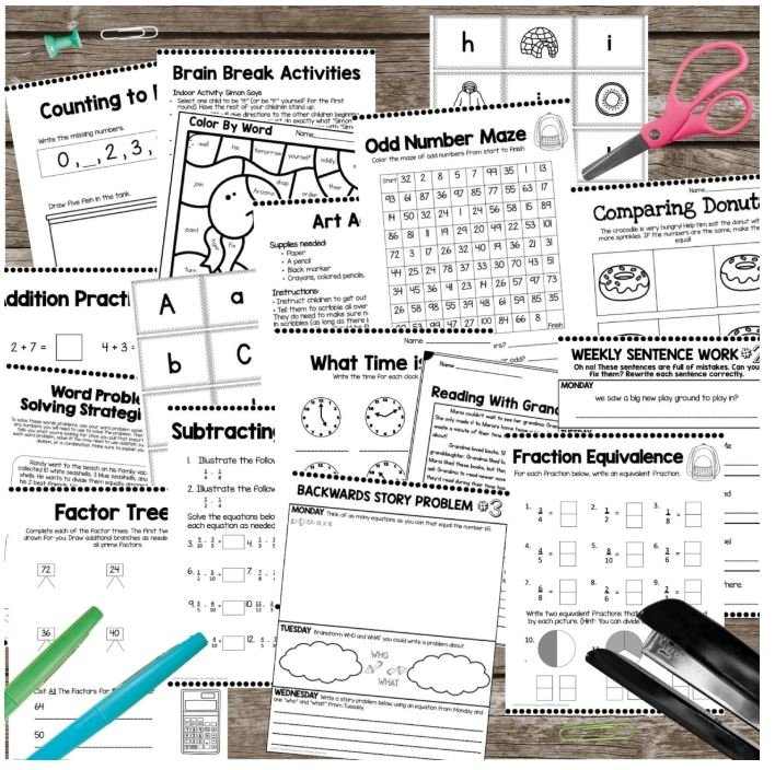 At Home Learning Packets for Pre-K thru 5th Grade Only $7.99! - Become