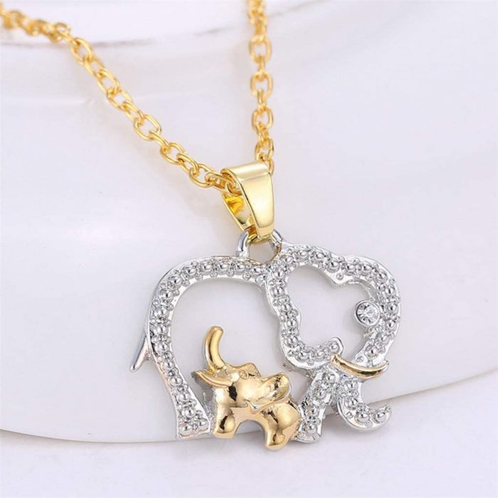 Mom & Baby Elephant Necklace