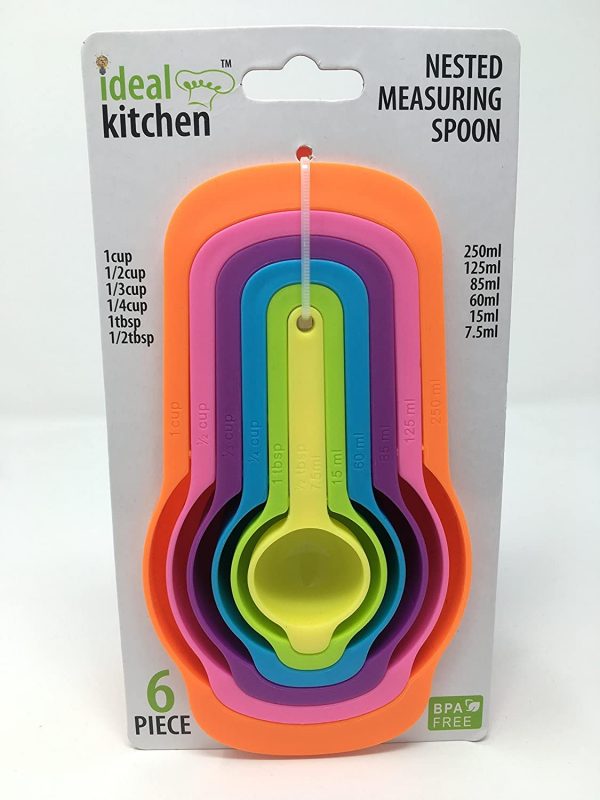 Set of 6 Stackable Measuring Cups and Spoons