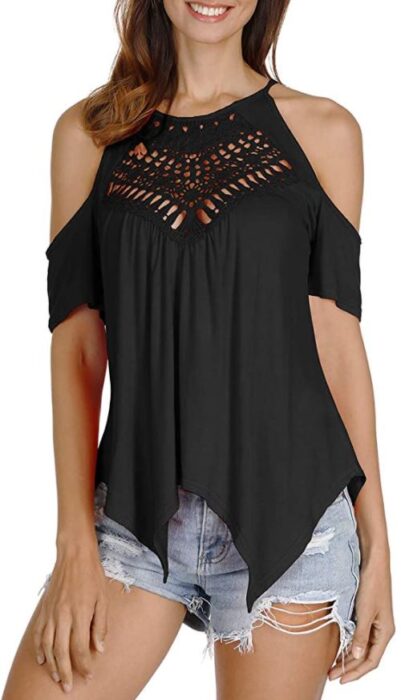 Women's Cold Shoulder Tops as low as $7.64! GORGEOUS!!
